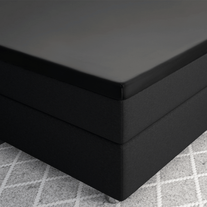 Primaviera Deluxe Topper Satijn Hoeslaken Zwart