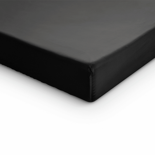 Primaviera Deluxe Topper Satijn Hoeslaken Zwart