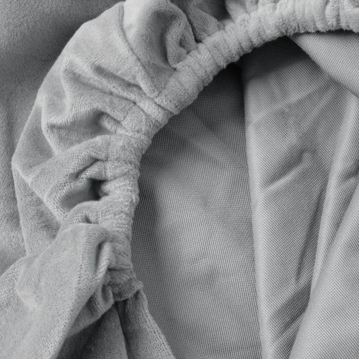 Zelesta Grey Velvet Fitted Sheet image