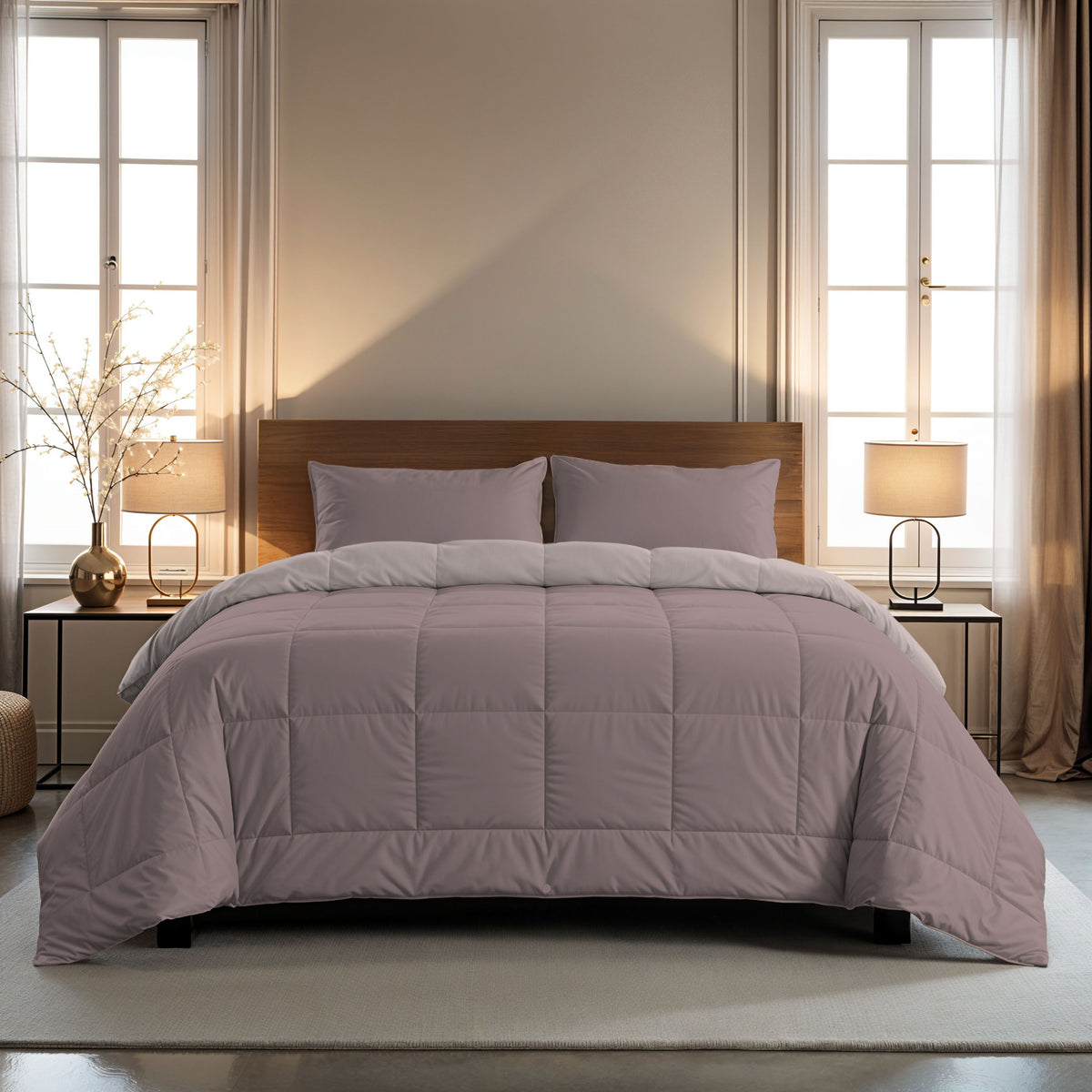 Zelesta Comfort Duo 4-Season Duvet - Pink & Light Pink
