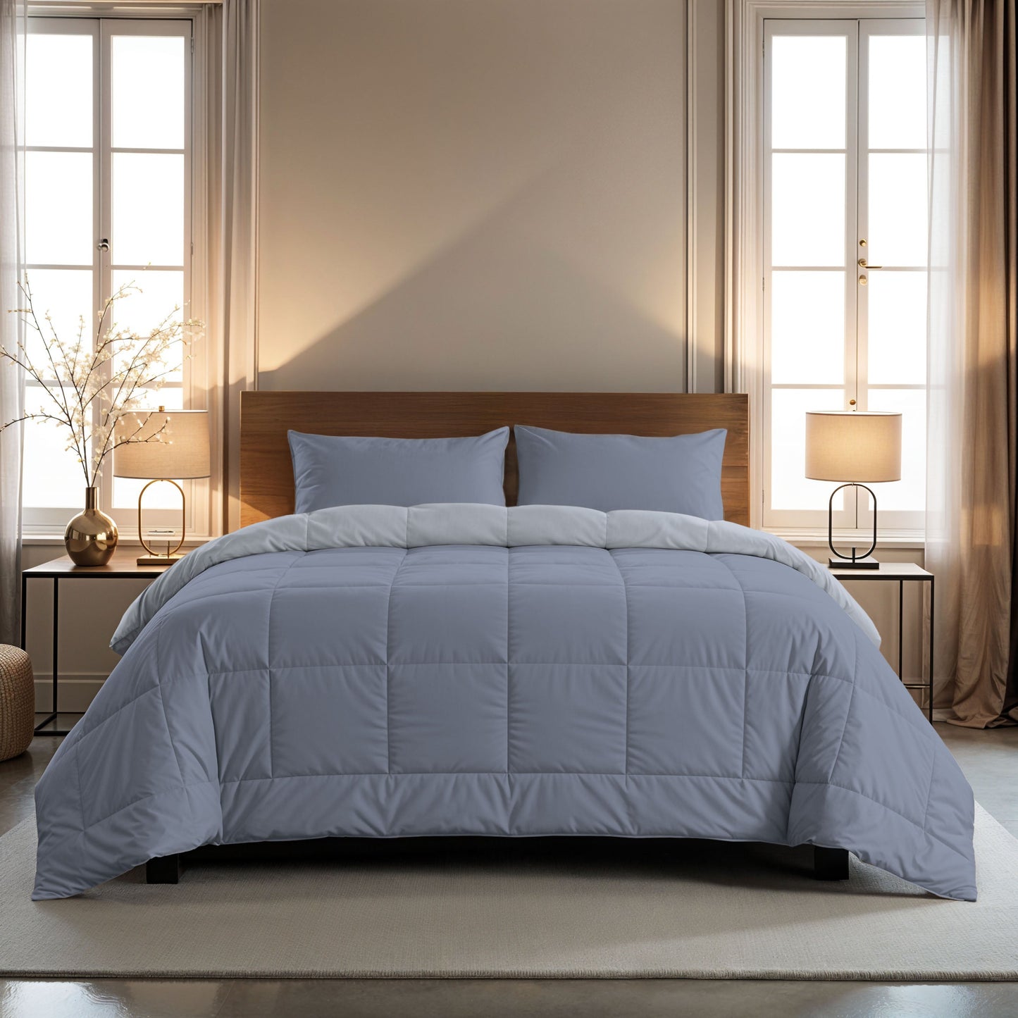 Zelesta Comfort Duo Duvet - Ice Blue & Soft Blue