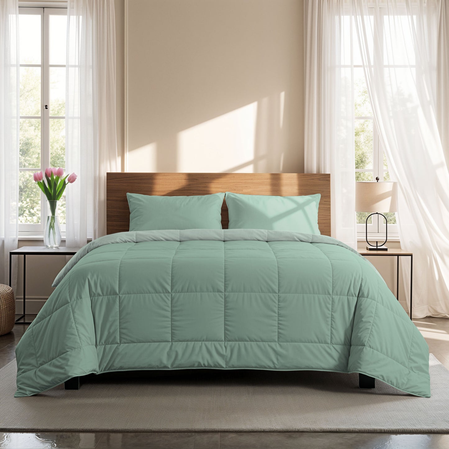 Zelesta Comfort Duo Zomerdekbed - Mintgroen & Lichtgroen