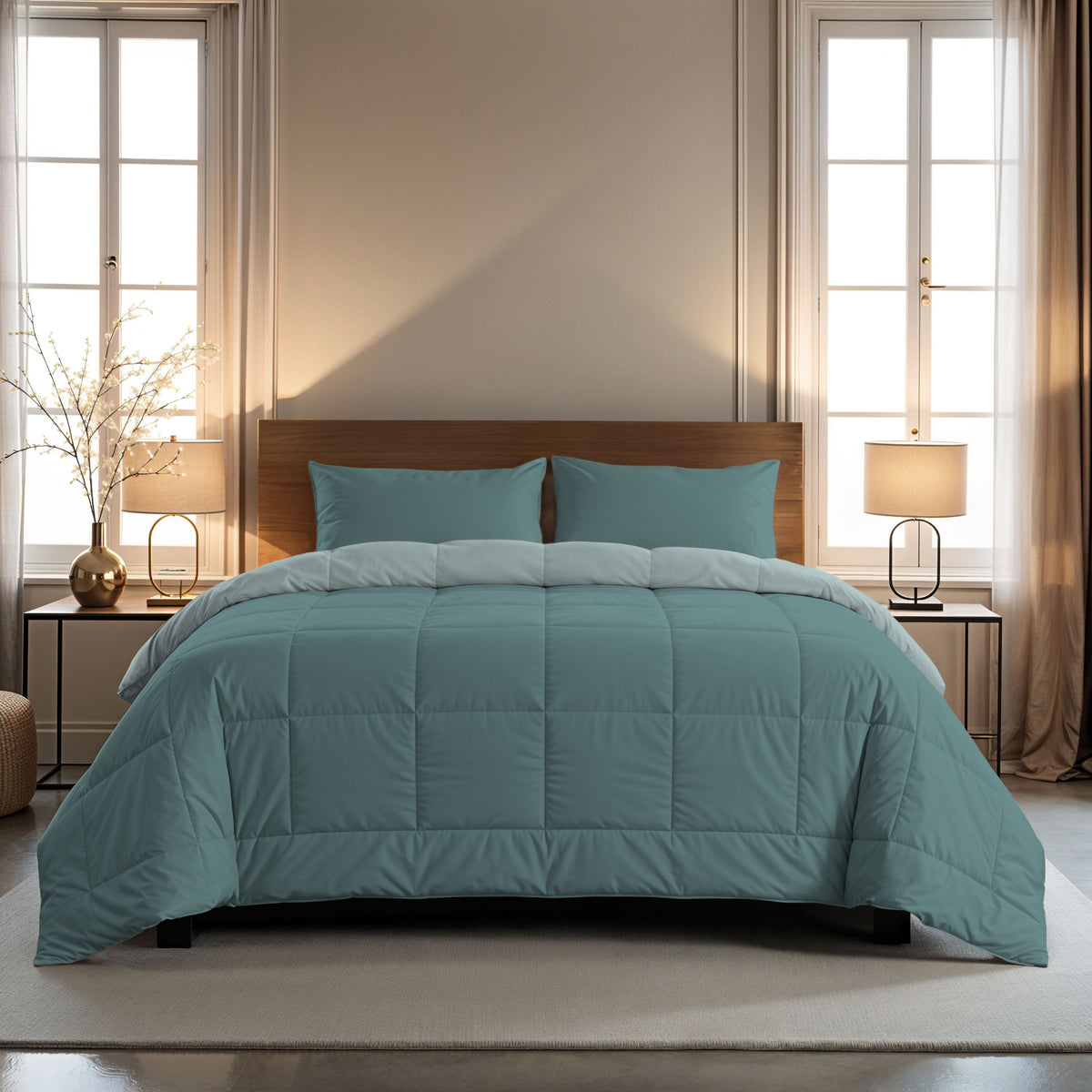 Zelesta Comfort Duo Duvet - Mineral & Light Blue