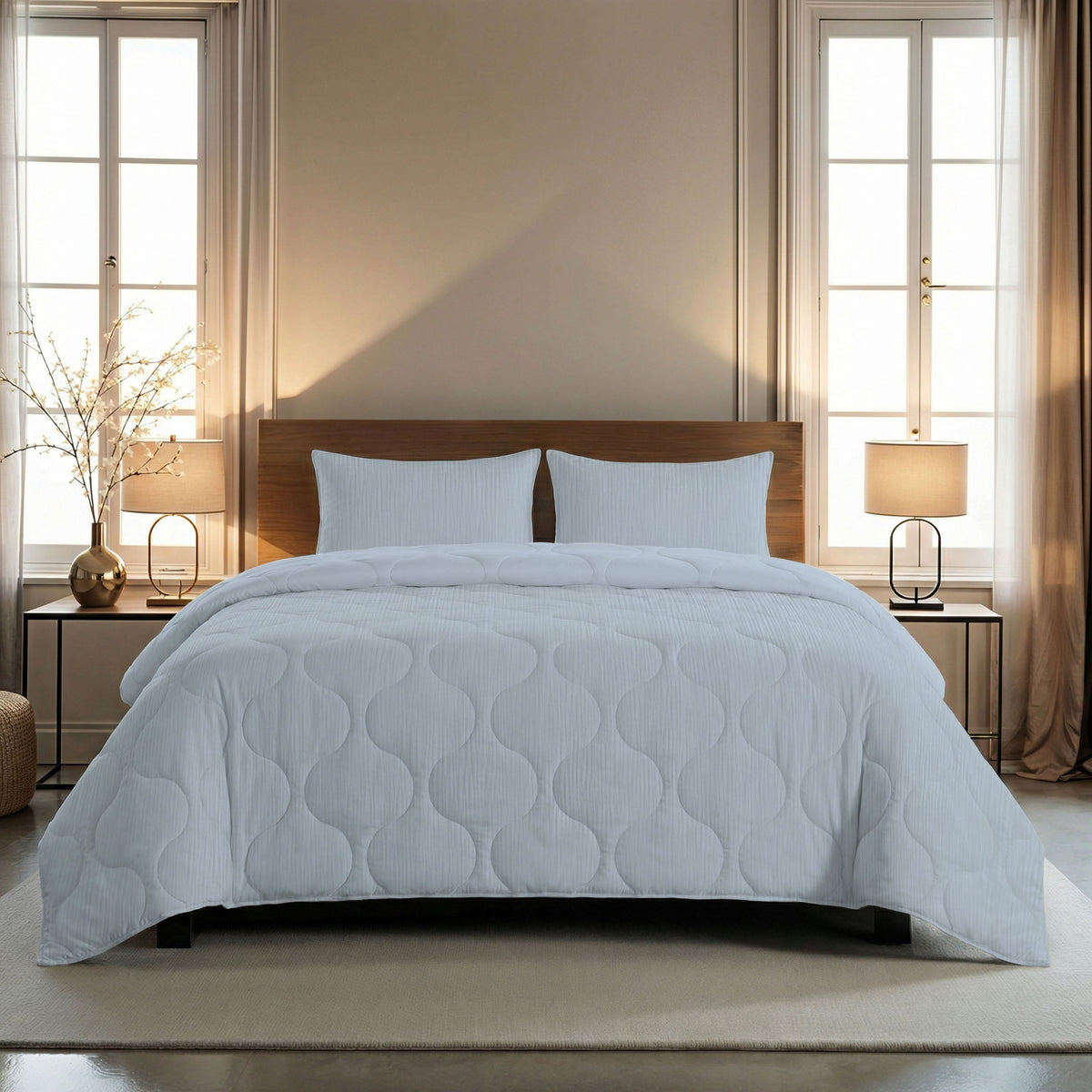Zelesta Special Muslin Summer Duvet - Light Ice Blue