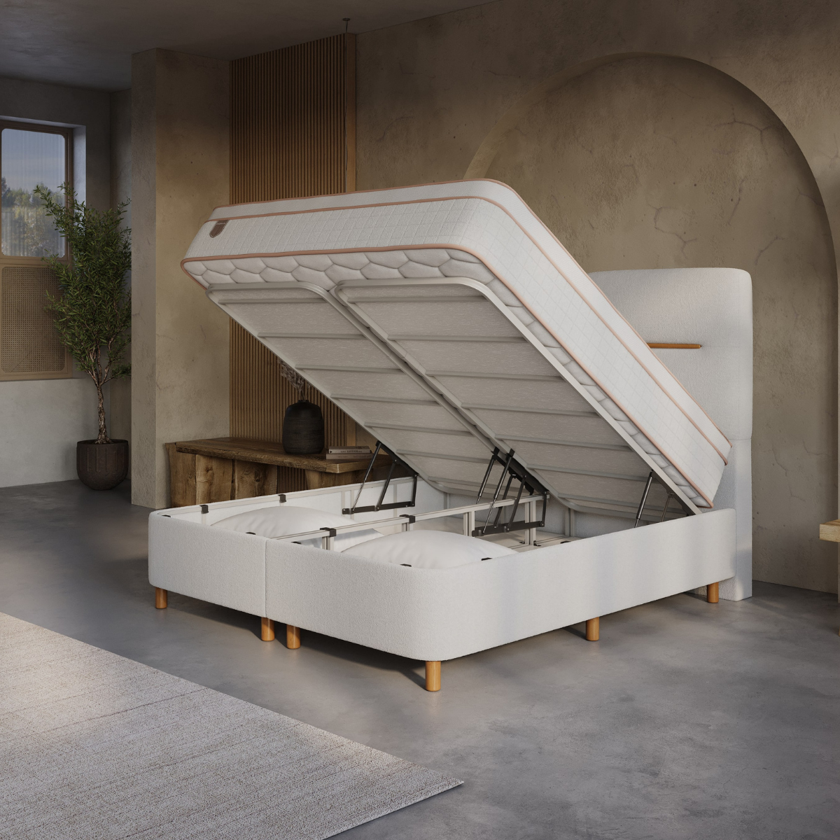 Zelesta Oakline Boxspring - Beige