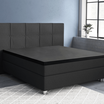 Primaviera Deluxe Topper Satijn Hoeslaken Zwart