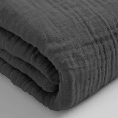 Mousseline Hoeslaken - Anthracite