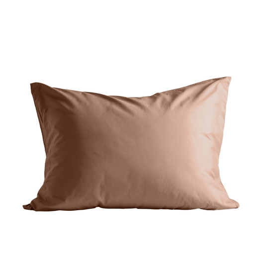 Zelesta Deluxe Uni Satin Cotton Pillowcase Set Of 2 - Earth Red