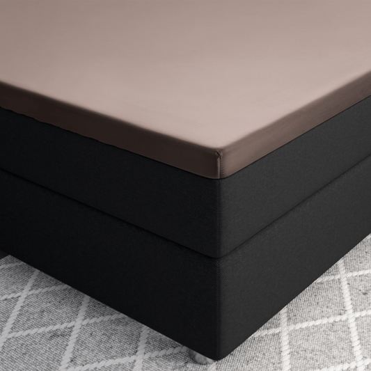 Primaviera Deluxe Topper Satijn Hoeslaken Taupe
