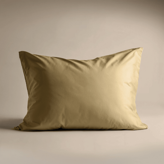 Zelesta Deluxe Uni Satin Cotton Pillowcase Set Of 2 - Ochre Yellow