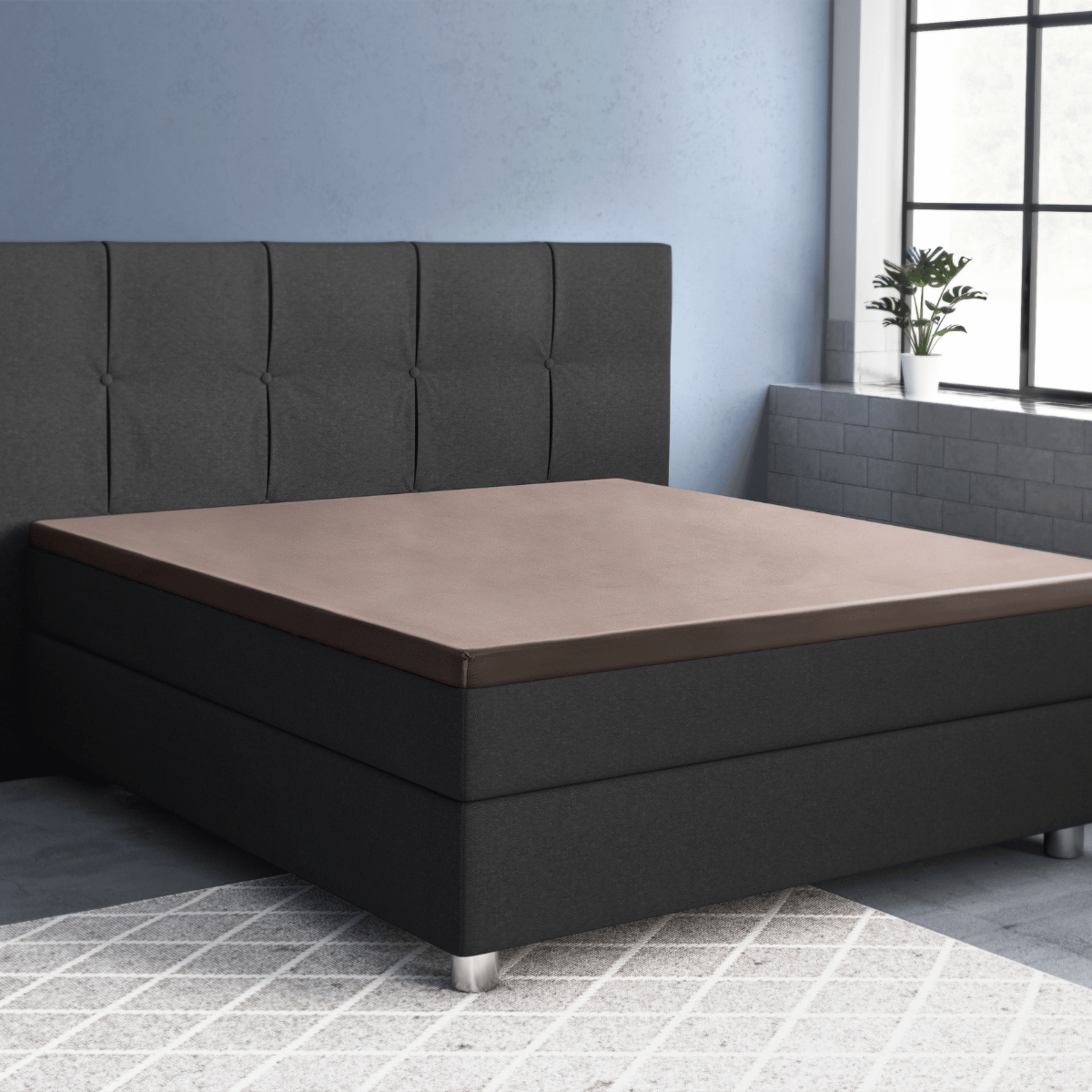 Primaviera Deluxe Topper Satijn Hoeslaken Taupe