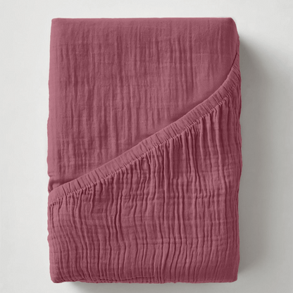 Mousseline Hoeslaken - Rouge