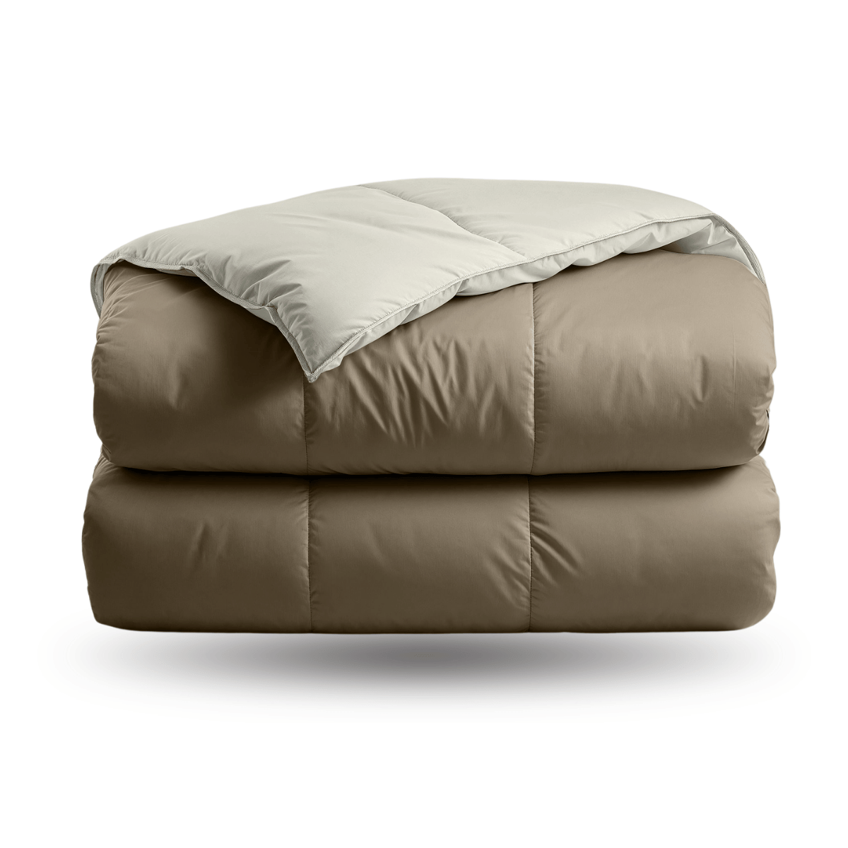 Zelesta Deluxe Duo Percale Cotton Duvet - Taupe & Cream