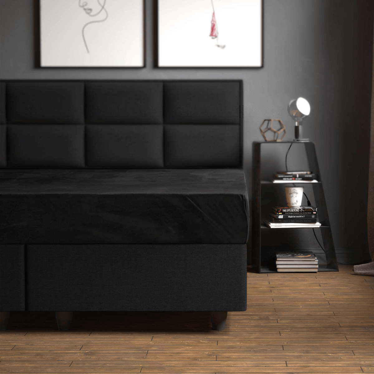 Zelesta Velvet Fitted Sheet Black image