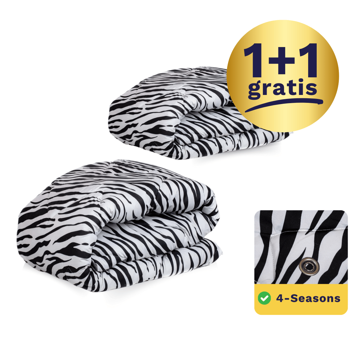 Zelesta Wonderbed 4 Seasons Double - Zebra Skin 1+1