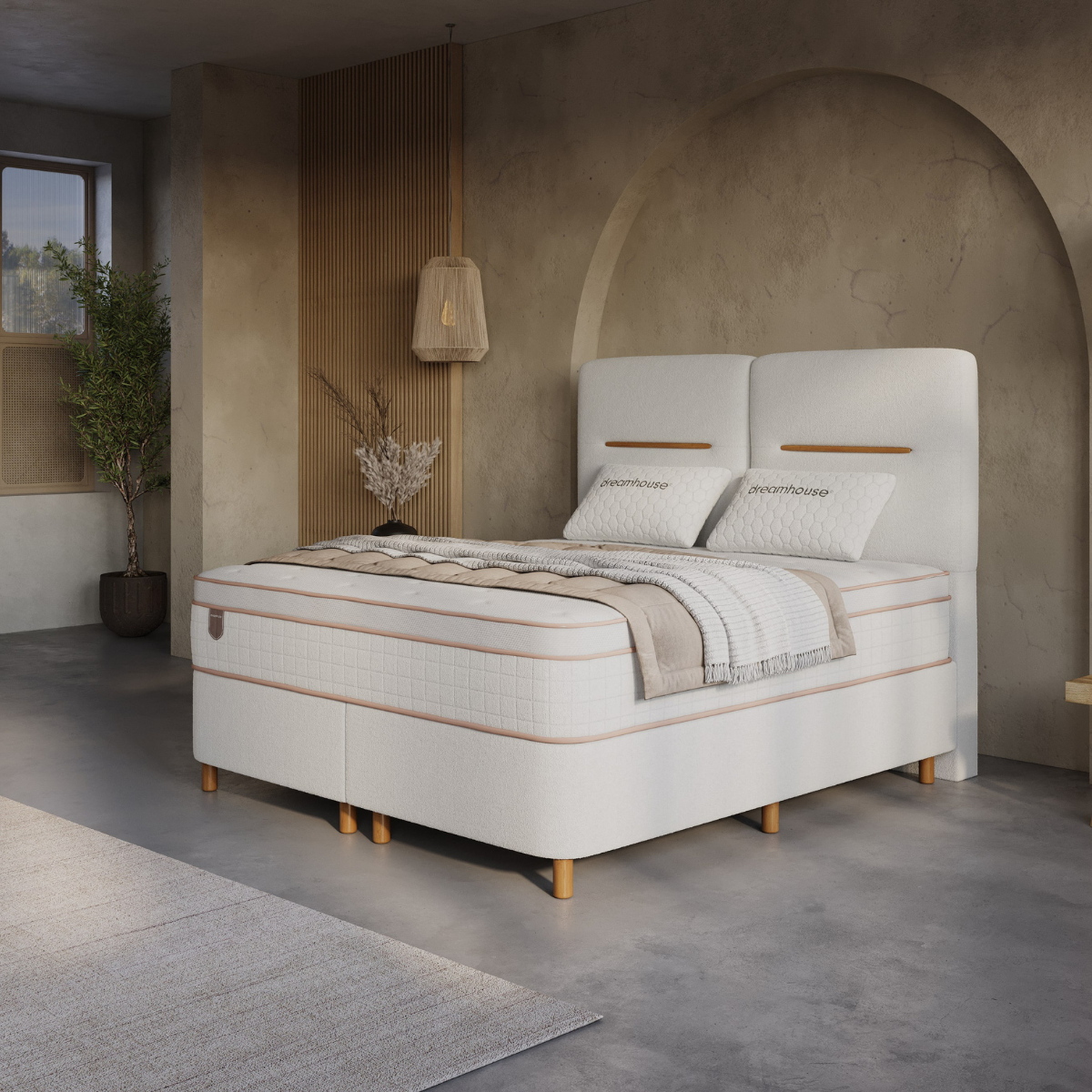 Zelesta Oakline Boxspring - Beige