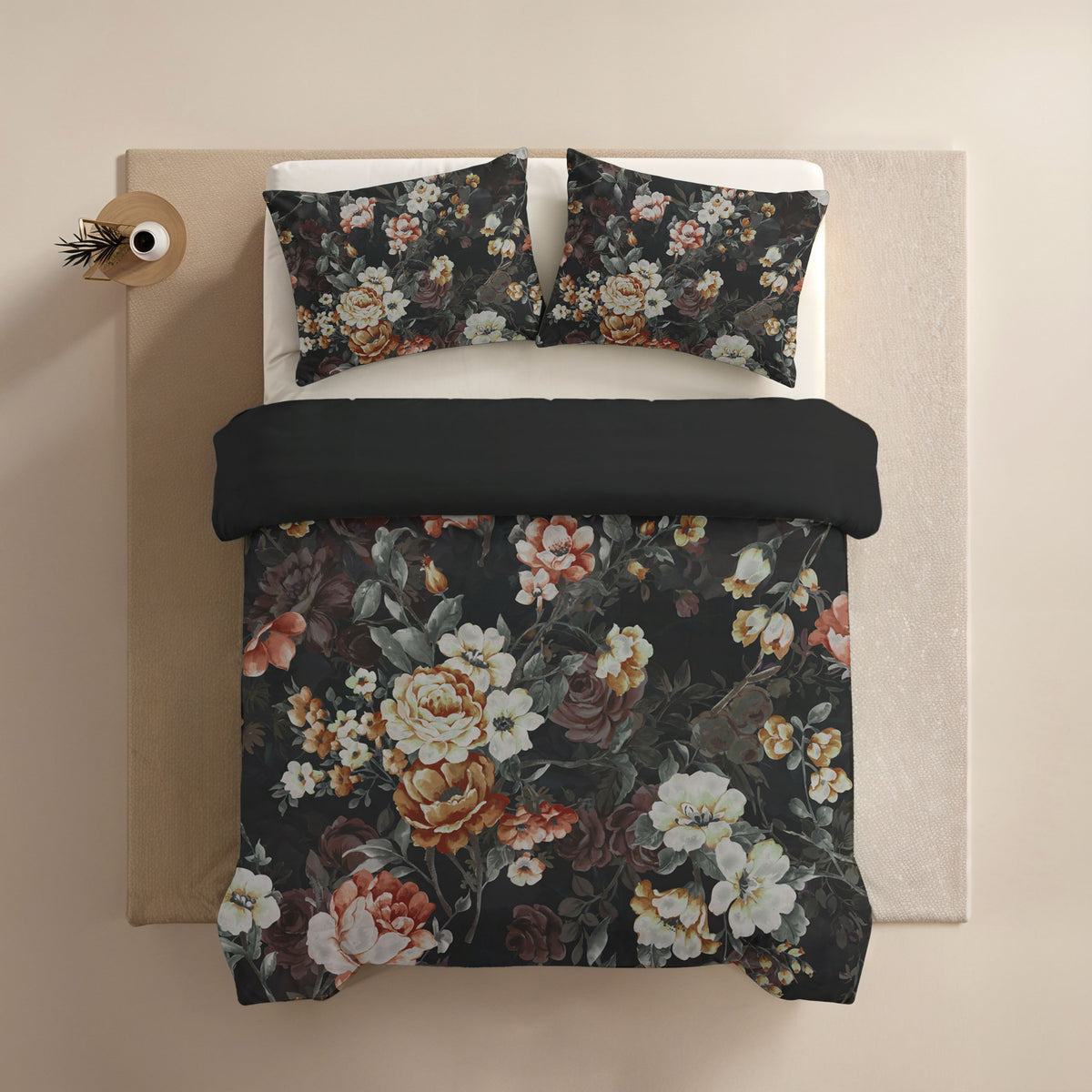 Zelesta Comfort Design Seamless Duvet - Golden Age Flower Black
