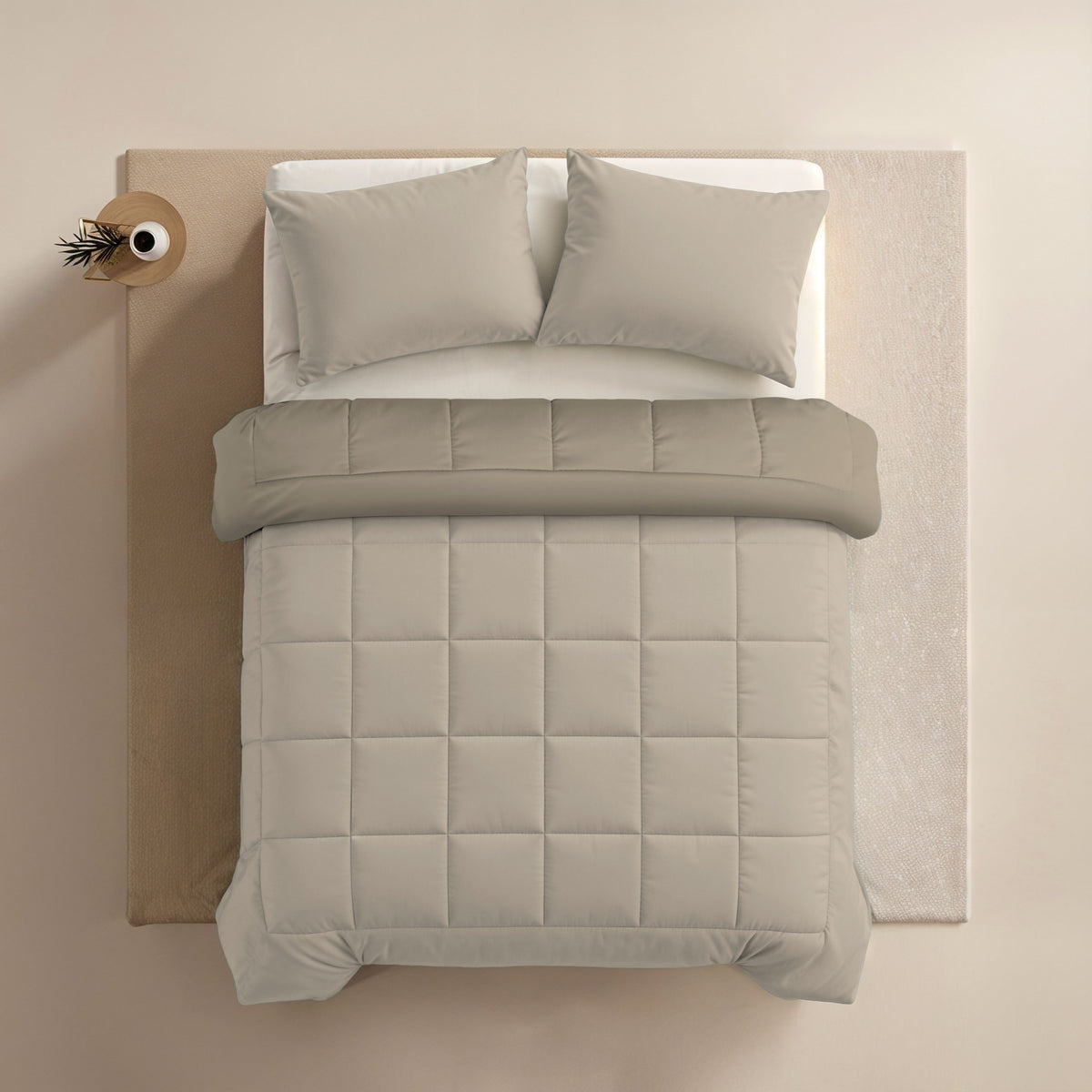 Zelesta Comfort Duo 4-Season Duvet - Beige & Taupe