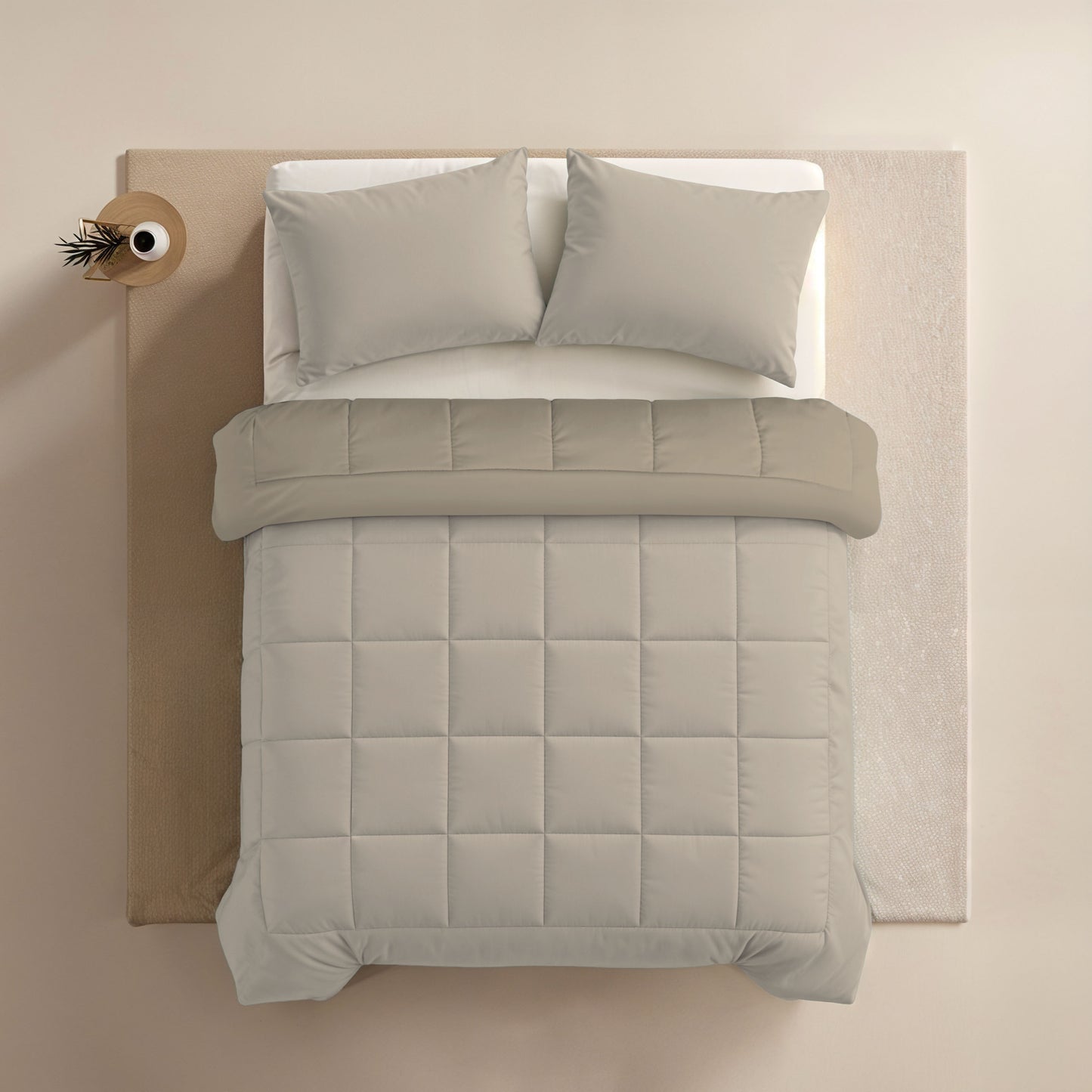 Zelesta Comfort Duo Zomerdekbed - Taupe & Champagne