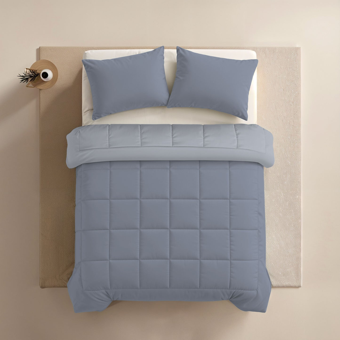 Zelesta Comfort Duo Zomerdekbed - Ijsblauw & Zachtblauw
