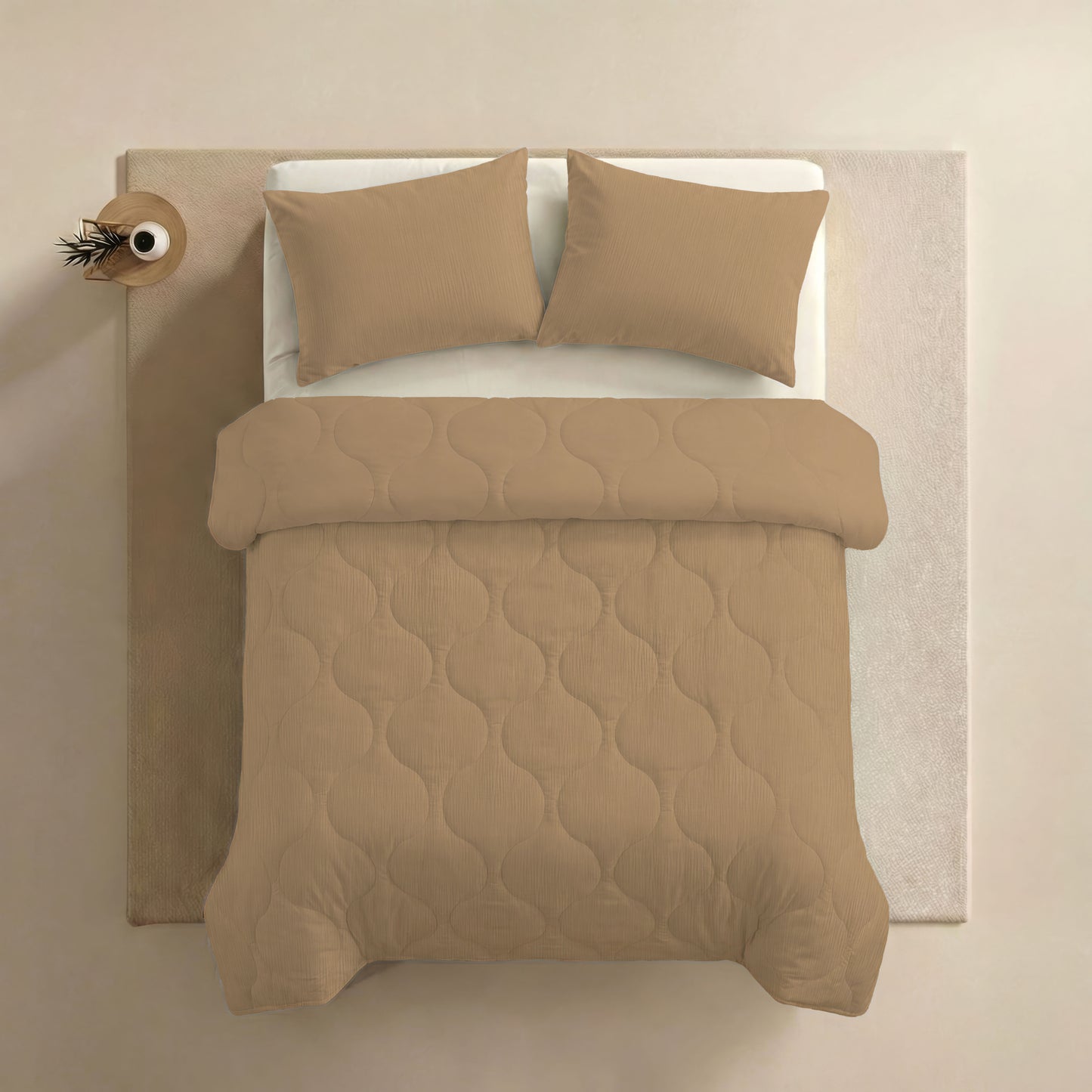 Zelesta Special Mousseline Zomerdekbed - Warm zacht beige