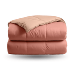 Zelesta Deluxe Duo Percale Cotton Duvet - Salmon & Peach