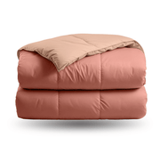 Zelesta Deluxe Duo Percale Cotton Duvet - Salmon & Peach