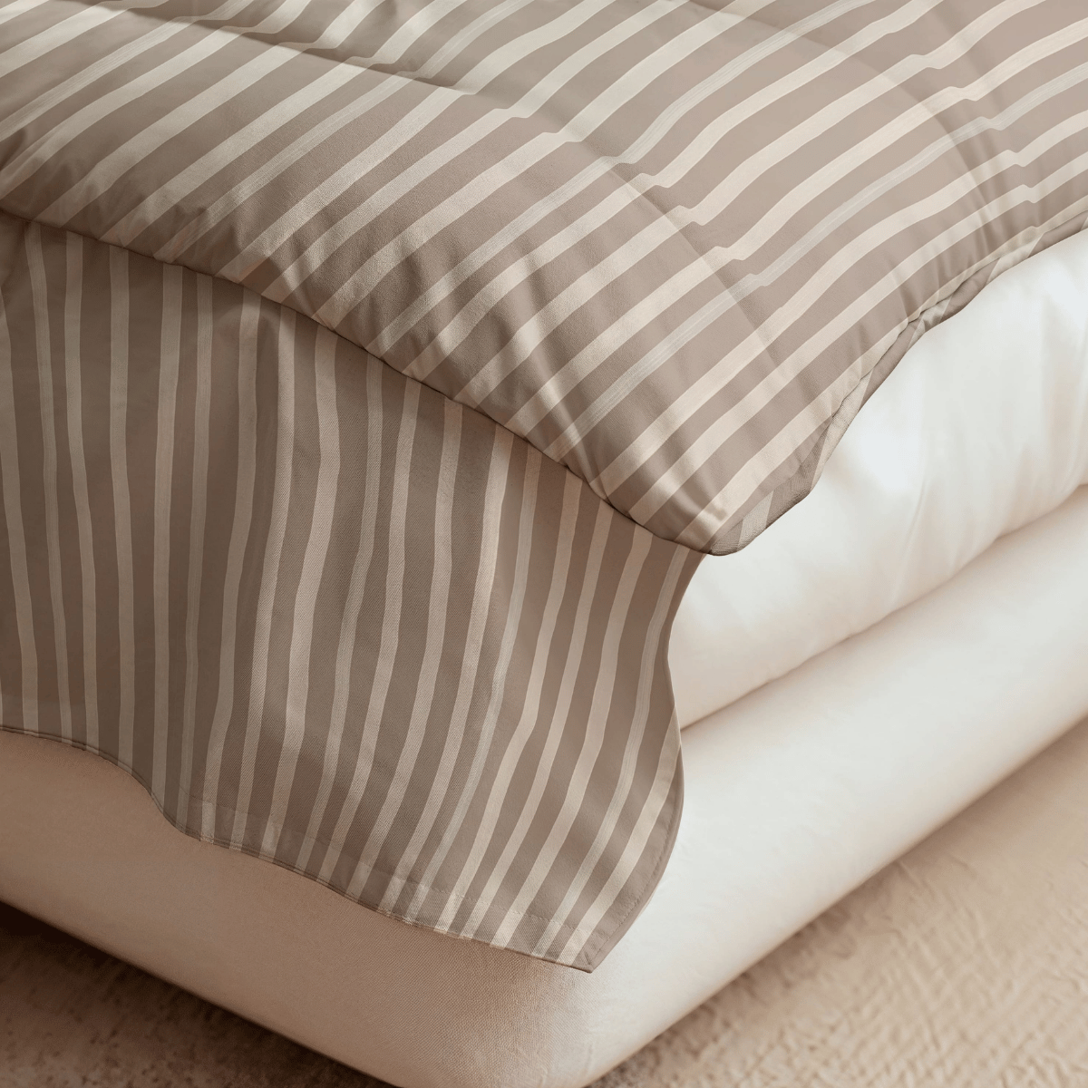 Royalbed Katoen - Brown Stripes