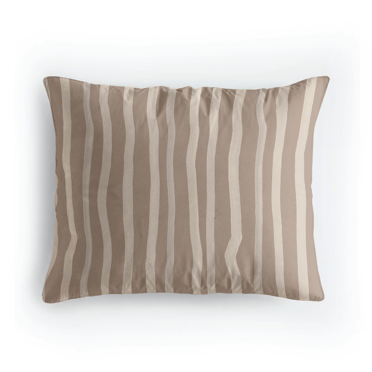 Zelesta Pure Design Cotton Pillowcase Set Of 2 - Brown Stripes