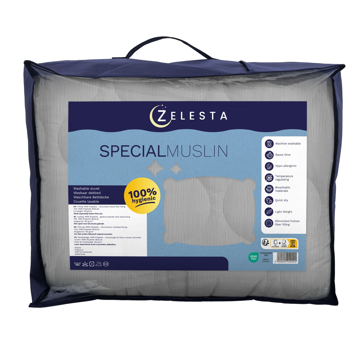 Zelesta Special Muslin Summer Duvet - Light Grey