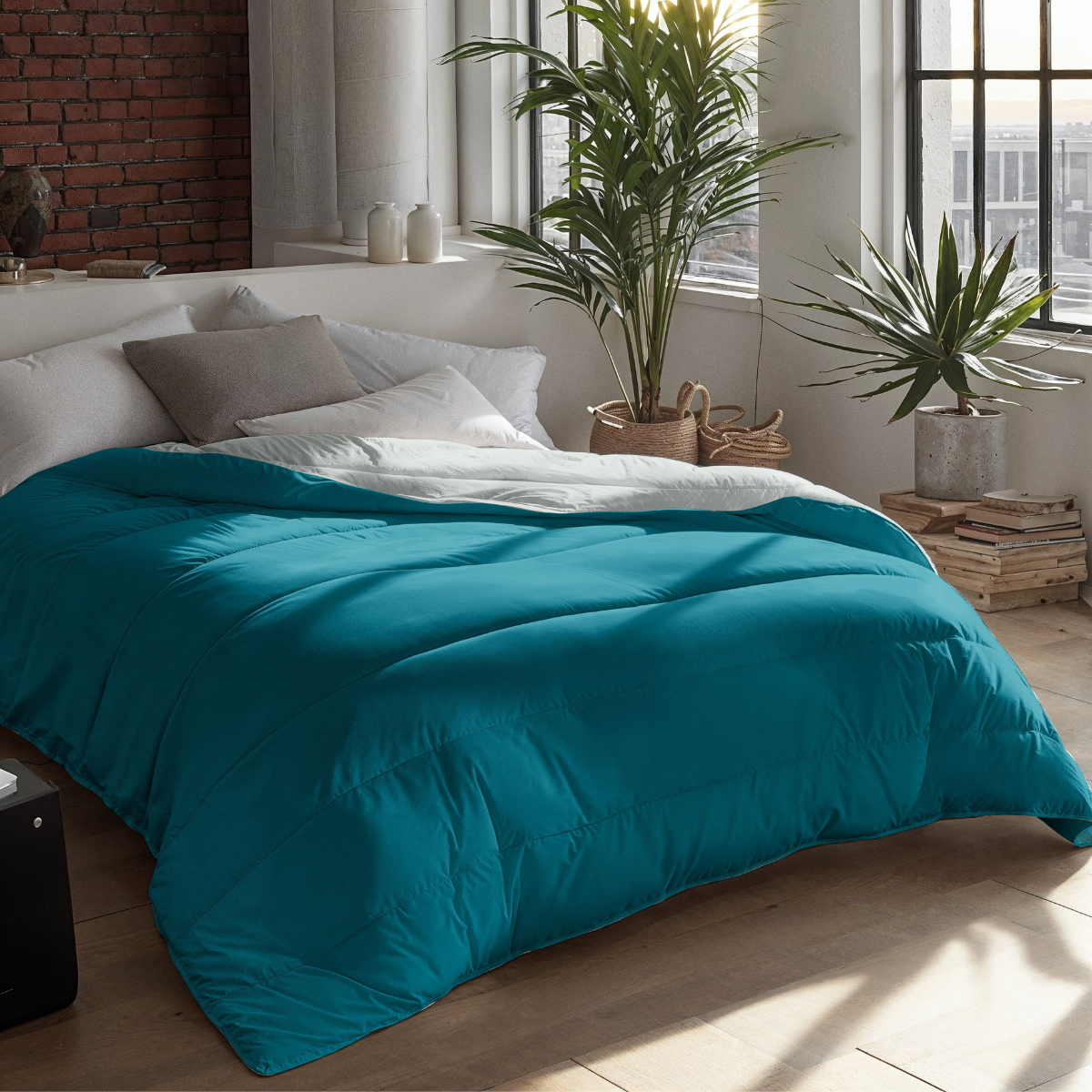 Zelesta Royalbed - Petrol Blue & Pearl