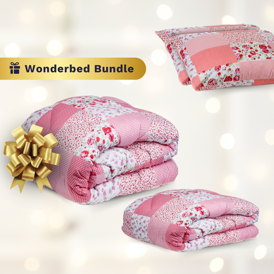 Wonderbed 240x200 Bundle - Patchwork Pink