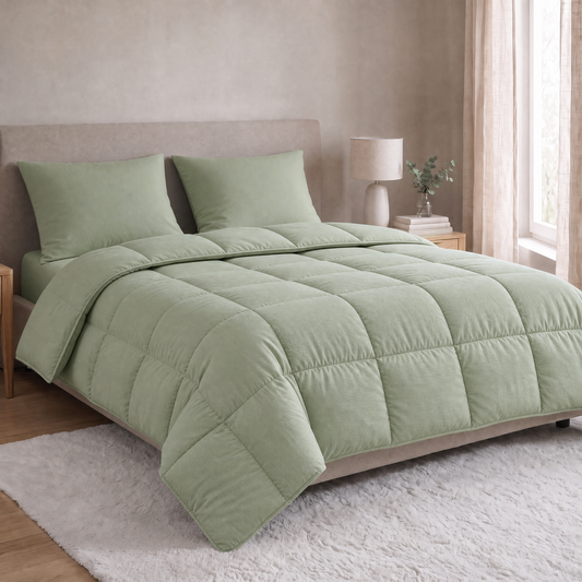 Zelesta Pure Uni Cotton Pillowcase Set Of 2 - Natural Green