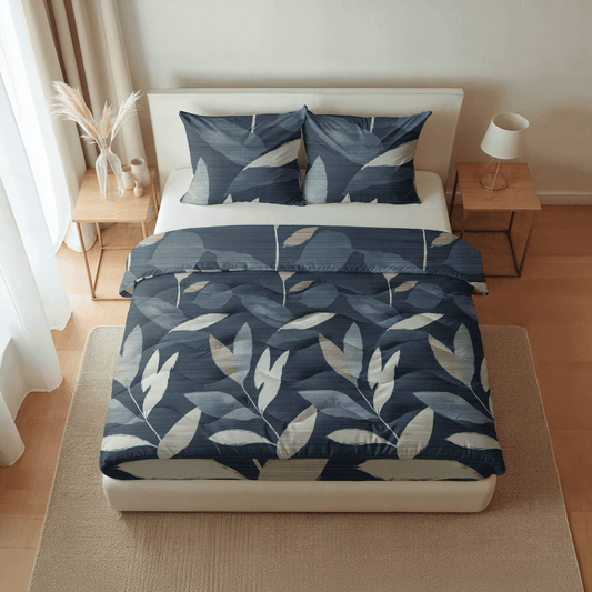 Zelesta Pure Design Katoenen Kussensloop Set van 2 - Dark Leaves