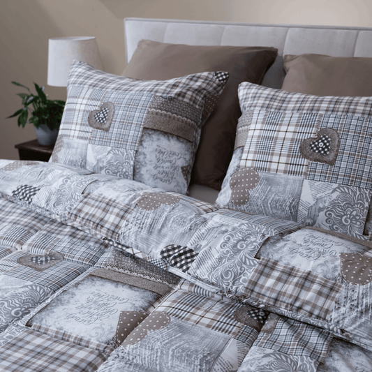 Zelesta Comfort Design Pillowcase Set Of 2 - Patchwork Hearts