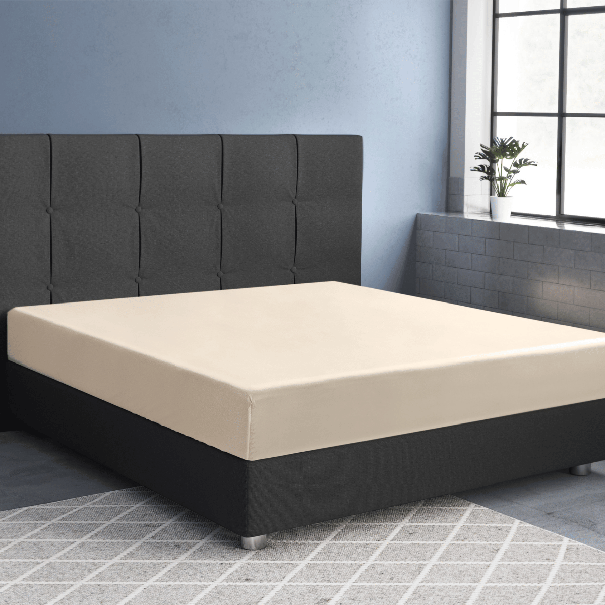 Zelesta Primaviera Satin Deluxe Fitted Sheet Sand image