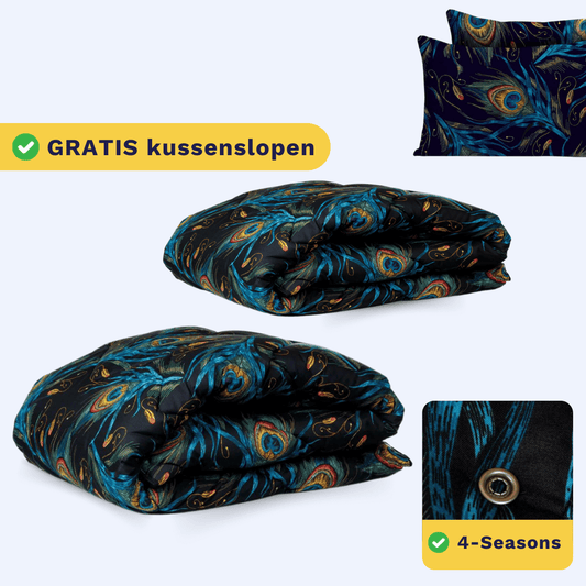 Zelesta Wonderbed 4 Seasons Double - Peacock Feathers