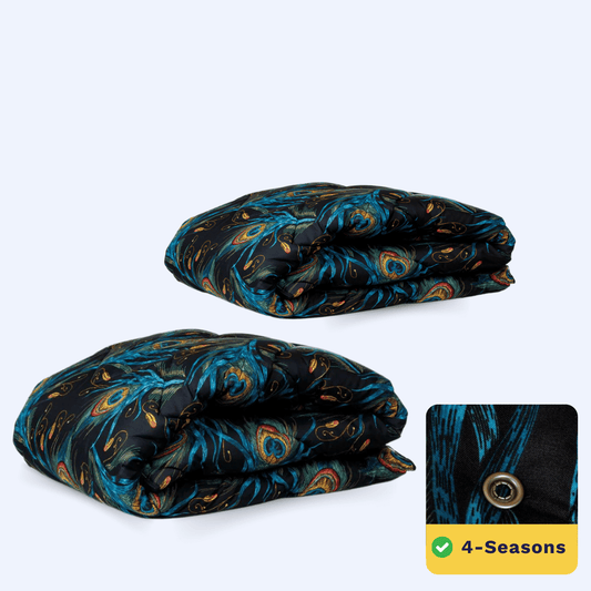 Zelesta Wonderbed 4 Seasons Double - Peacock Feathers