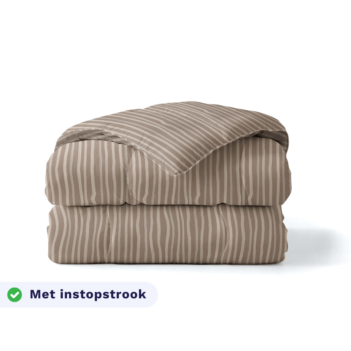 Royalbed Katoen - Brown Stripes