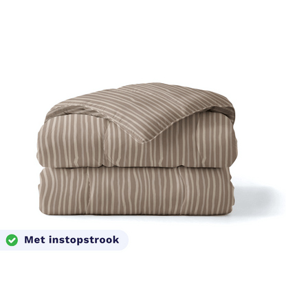 Royalbed Katoen - Brown Stripes