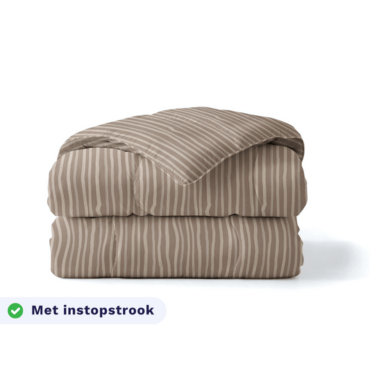 Royalbed Katoen - Brown Stripes