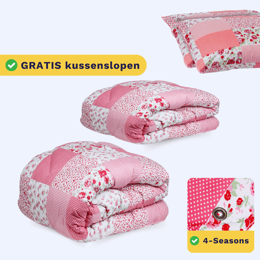 Zelesta Wonderbed 4 Seasons Double - Patchwork Pink