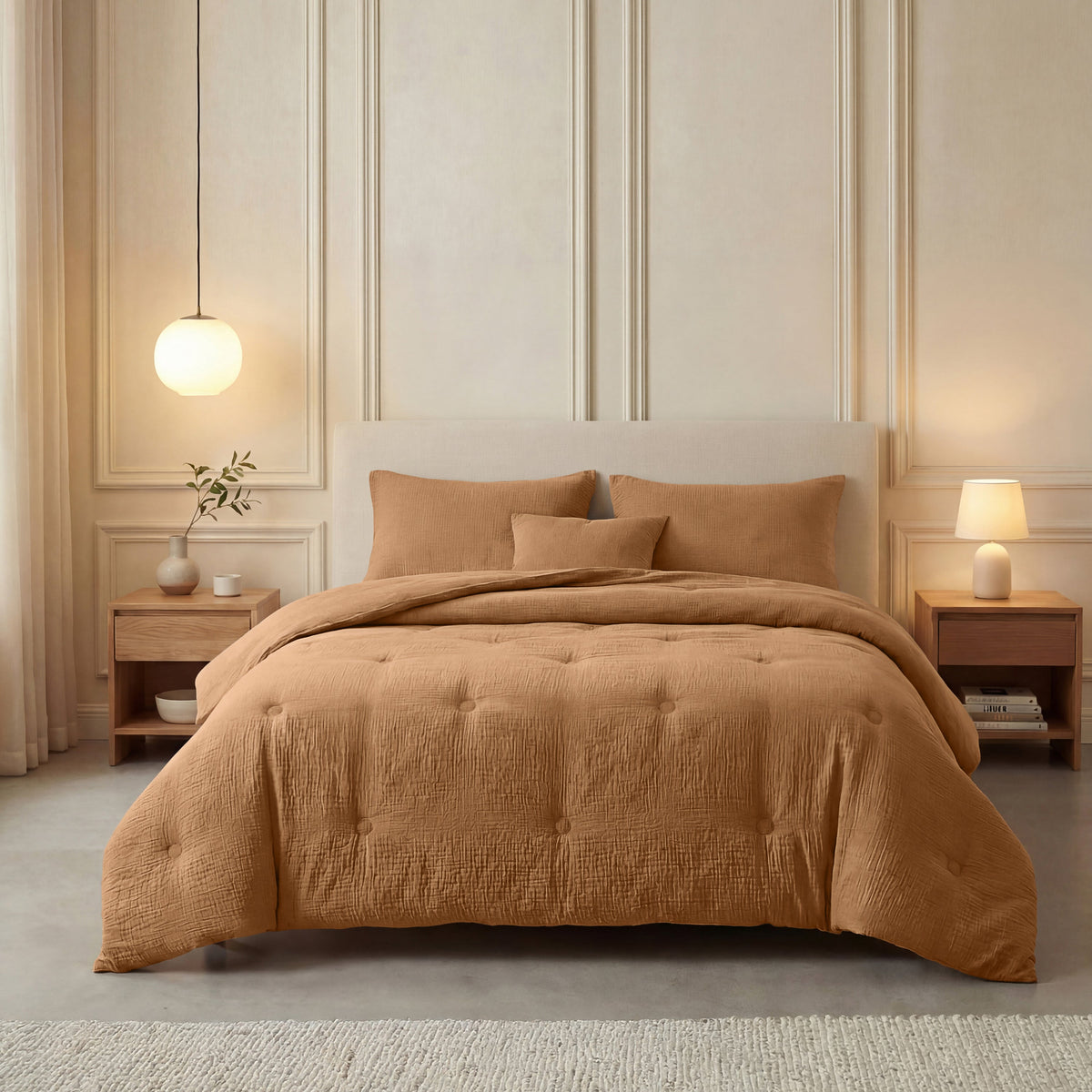 Zelesta Deluxe Cotton Muslin Duvet - Terra