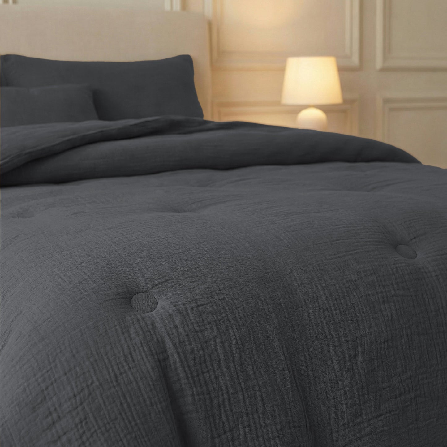 Zelesta Deluxe Cotton Muslin Duvet - Anthracite