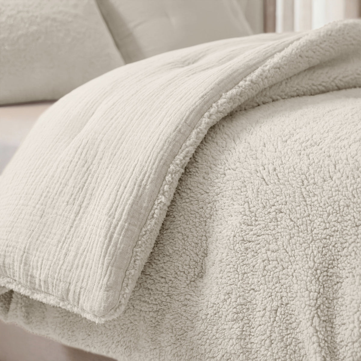 Zelesta Special Teddy Cotton Muslin Duvet - Beige