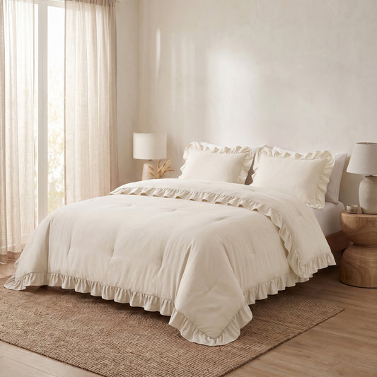 Zelesta Everyday Ruffles Duvet - Off White