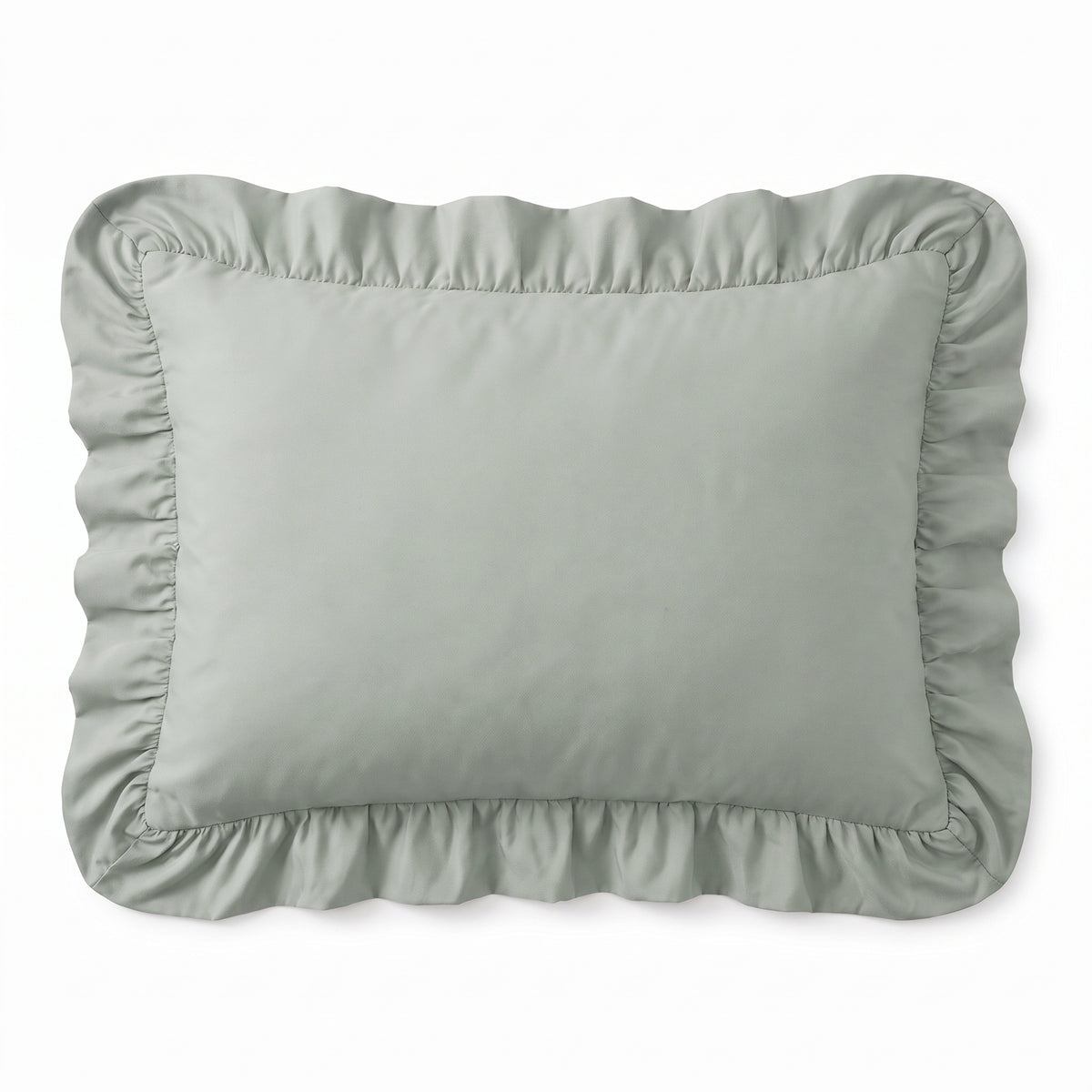 Zelesta Everyday Ruffles Pillowcase Set Of 2 - Sea Foam Green