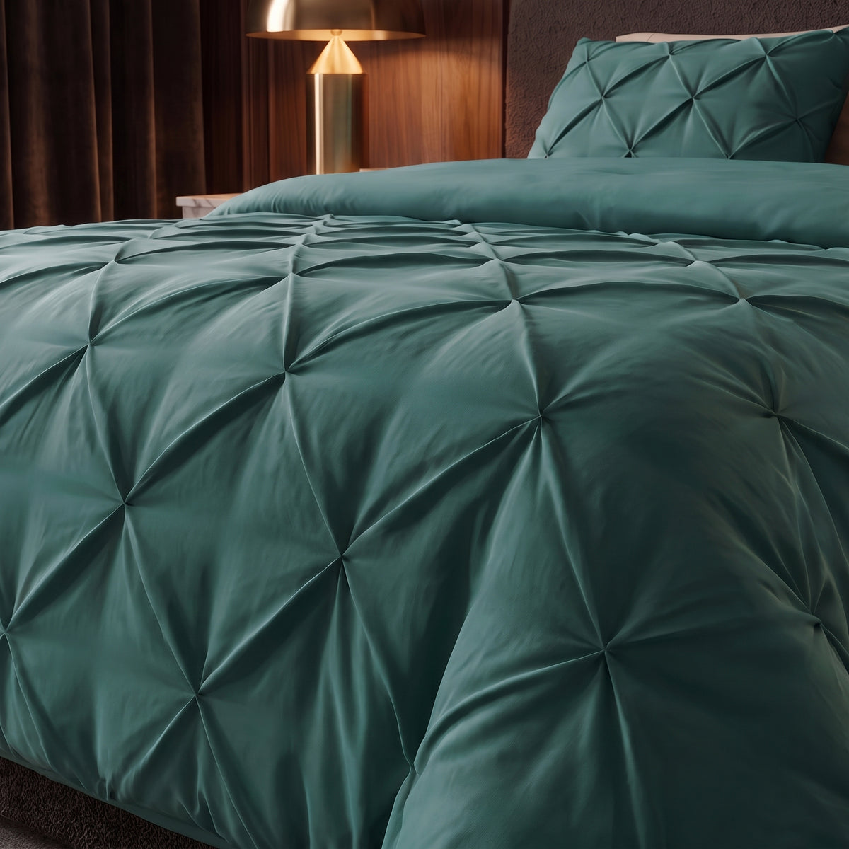 Zelesta Everyday Pintuck Duvet - Sea Green