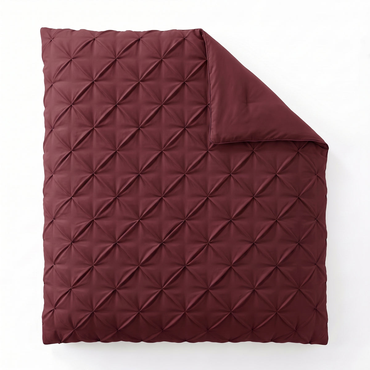 Zelesta Everyday Pintuck Duvet - Wine Red