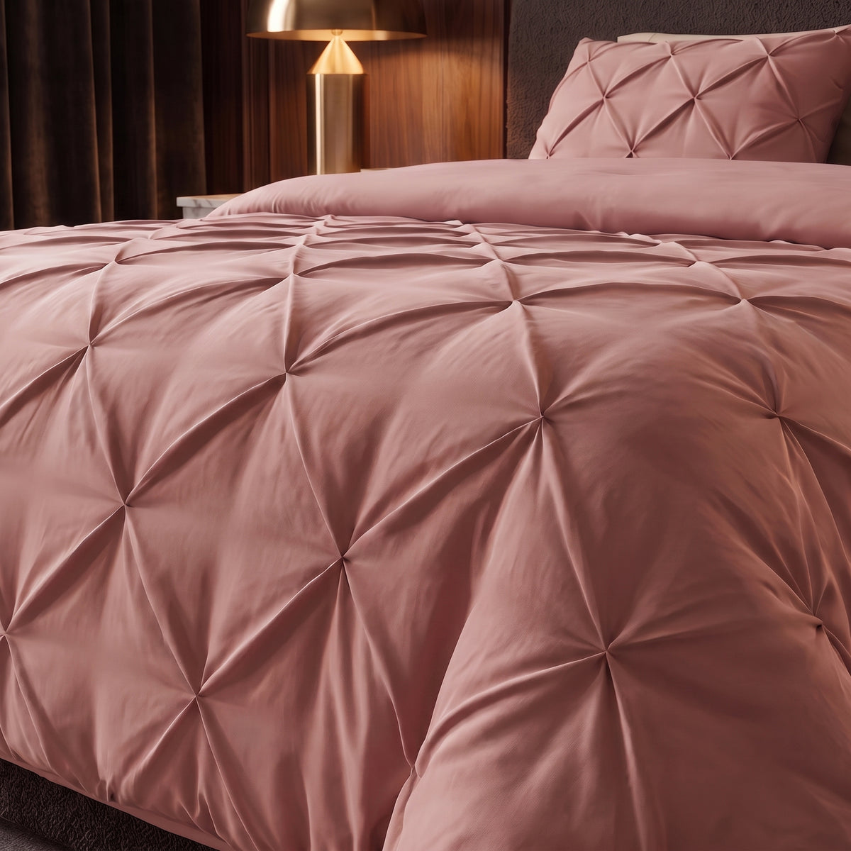 Zelesta Everyday Pintuck Duvet - Dusty Pink